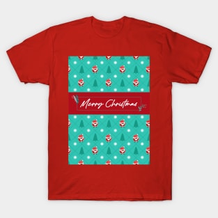 Christmas Is Coming, Santa Claus Funny Christmas Patterns T-Shirt